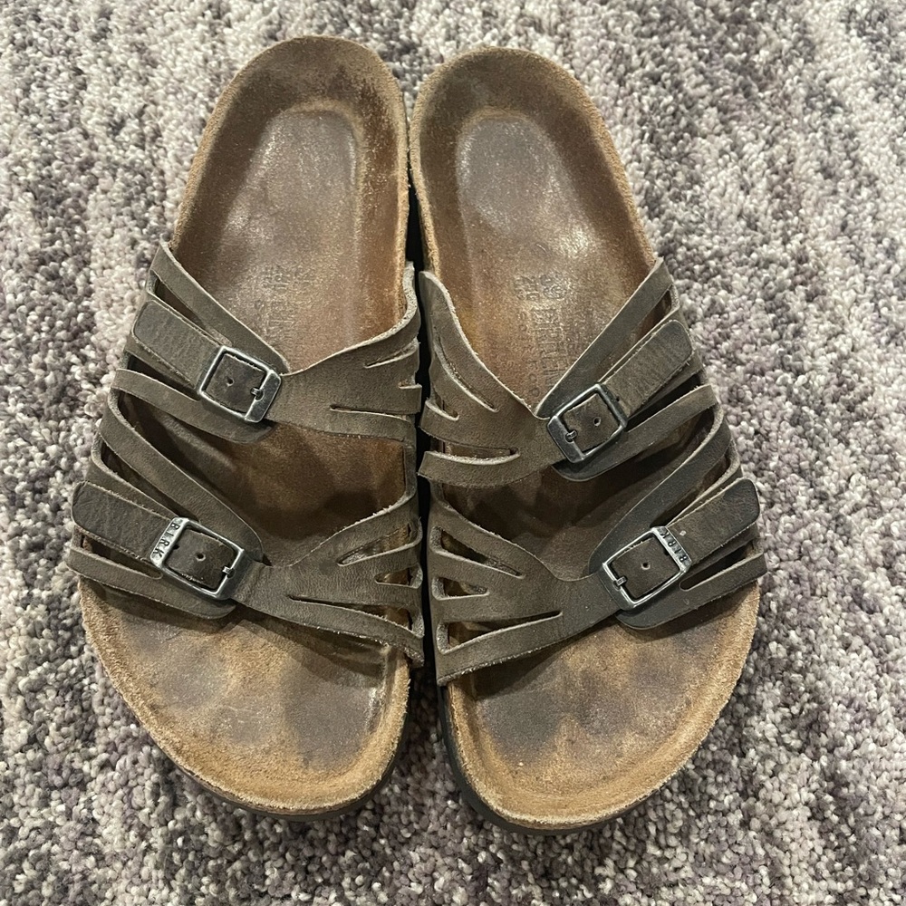 Birkenstock Granada Brown Leather Sandal Size 39